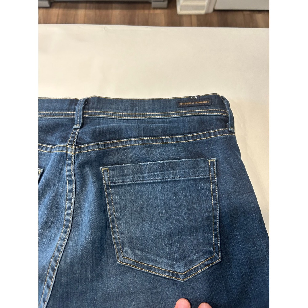 Citizens of Humanity Womens Dani Cropped Straight Leg Jeans Dark‎ Wash Size 32 - Picture 6 of 8